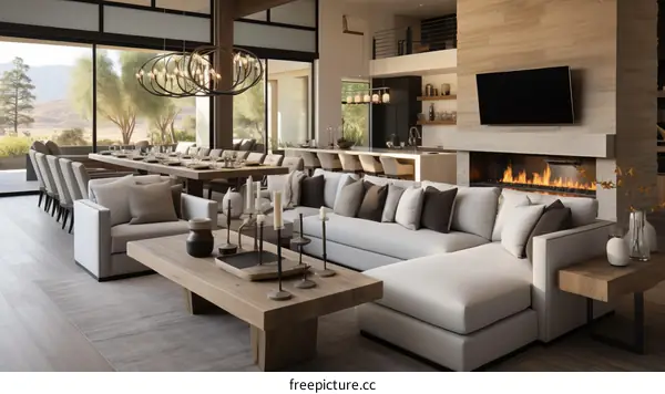 Modern luxury living room interior design