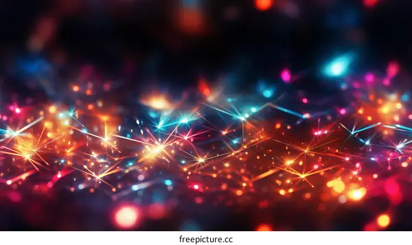 Colorful Glowing Light Trails