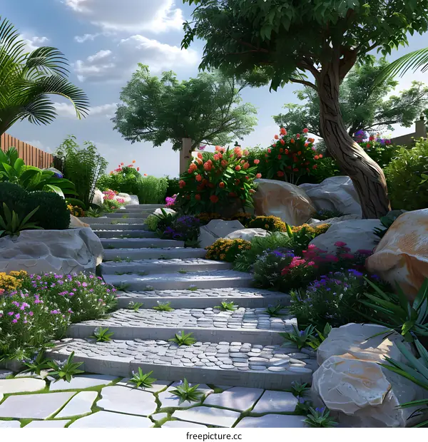 Garden landscape design renderings