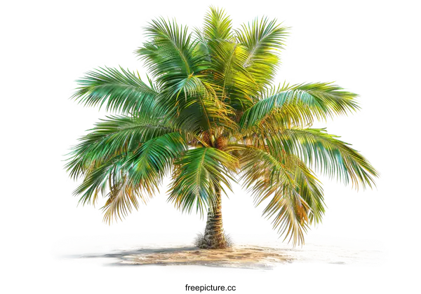 [Transparent Background PNG]Palm Tree Isolated On White Background