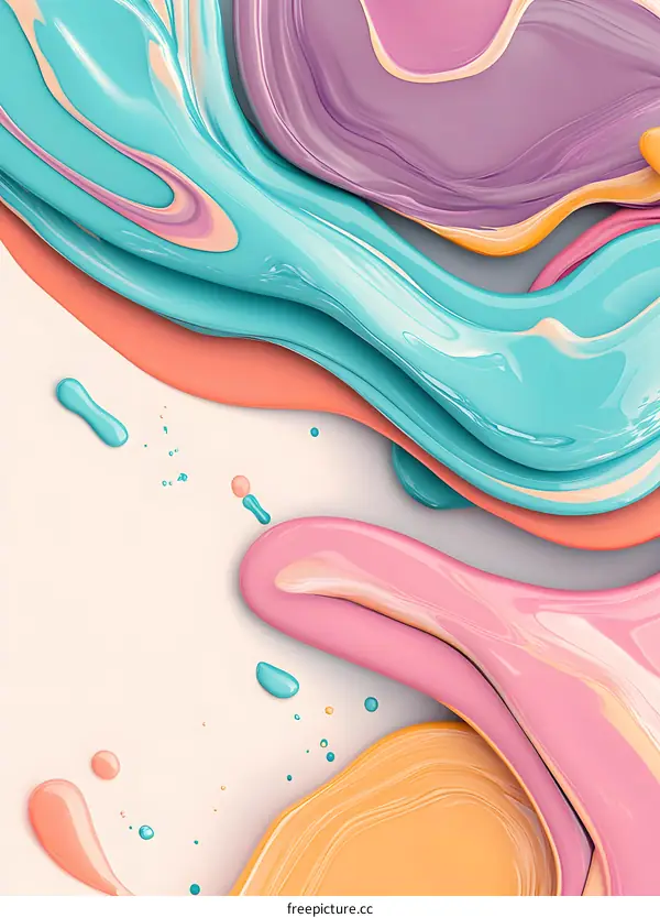Abstract Colorful Paint Splashes Background