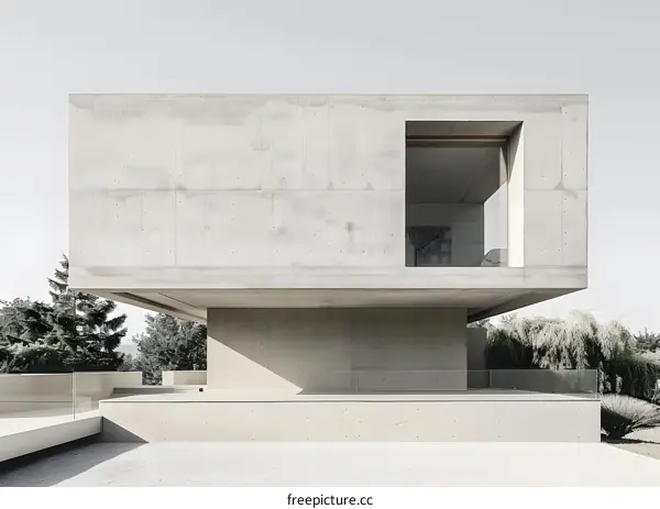 Modern Concrete House with Minimalist Design