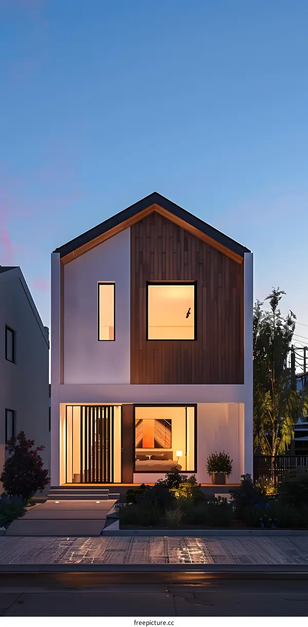 Modern House Exterior Design with Wooden Siding