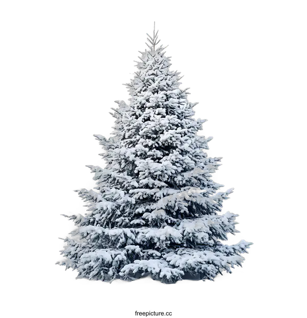 [Transparent Background PNG]Snowy Christmas Tree in Winter Wonderland