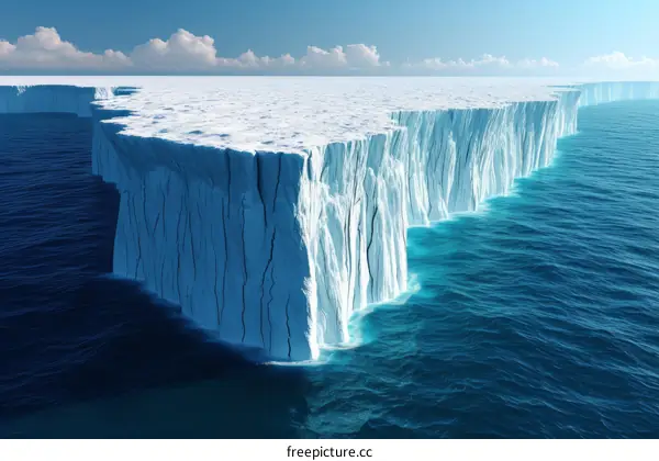 Iceberg floating in the ocean