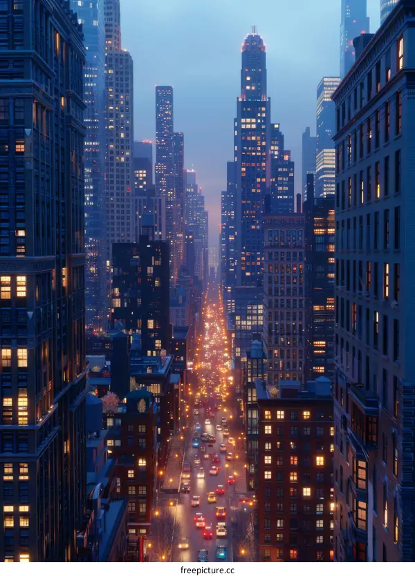 Enthralling Night Panorama of New York City's Skyline