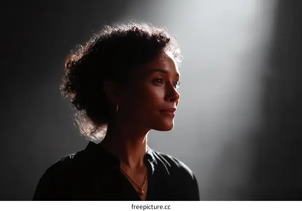 Portrait of a Woman in Profile View