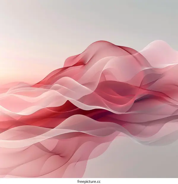Abstract Pink and White Waves Background
