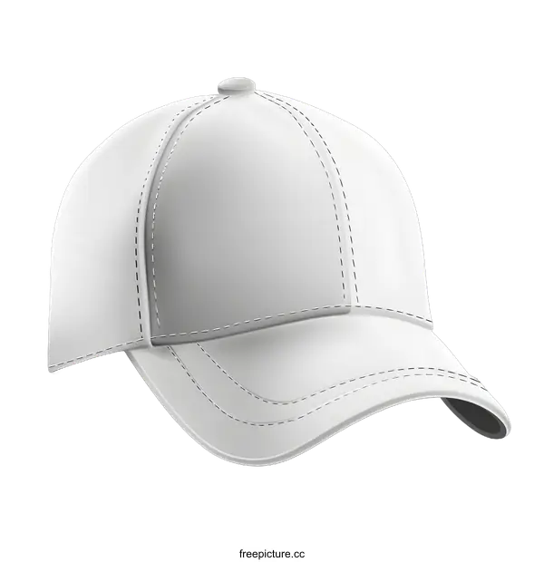 [Transparent Background PNG]White Baseball Cap Mockup Design Template