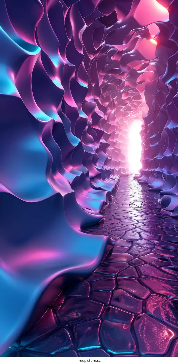 Abstract Futuristic Tunnel Pathway