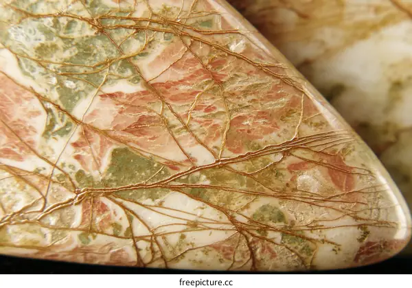 Closeup of a Colorful Natural Stone