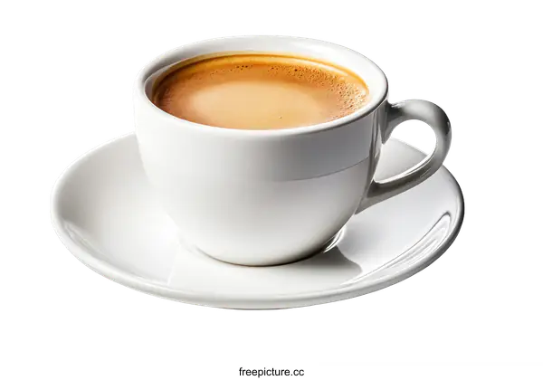 [Transparent Background PNG]Elegant White Coffee Cup and Saucer