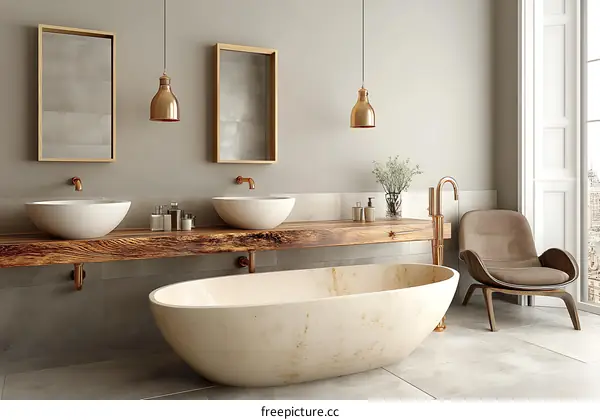Modern Rustic Bathroom Interior Design