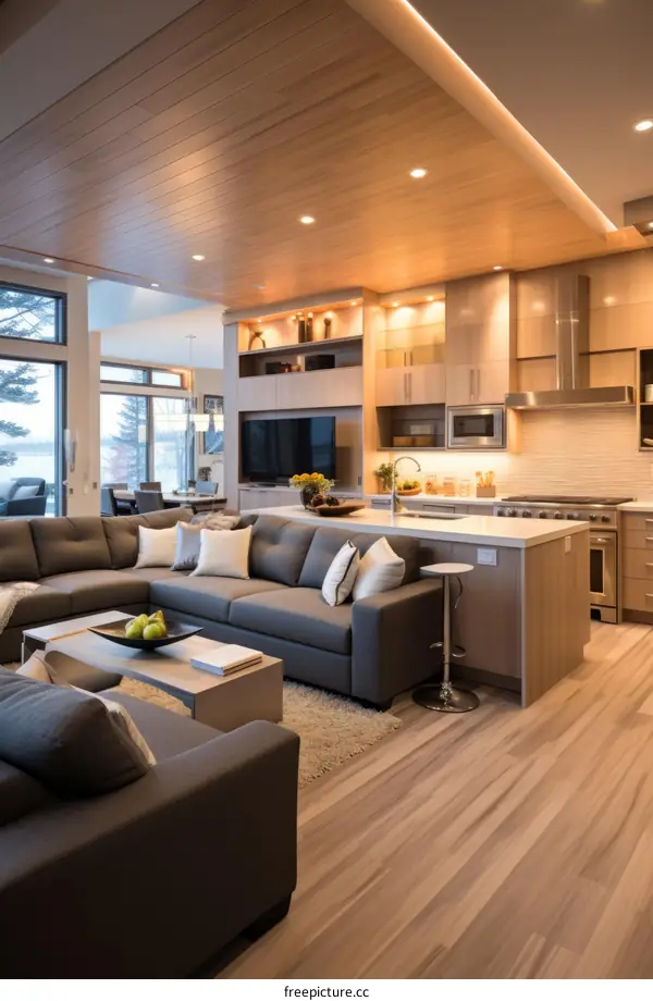 Modern house interior design and decoration