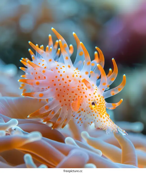 Hypselodoris Bullockii Nudibranch: Translucent Beauty with Orange Dots