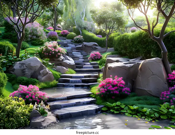 Garden landscape design renderings
