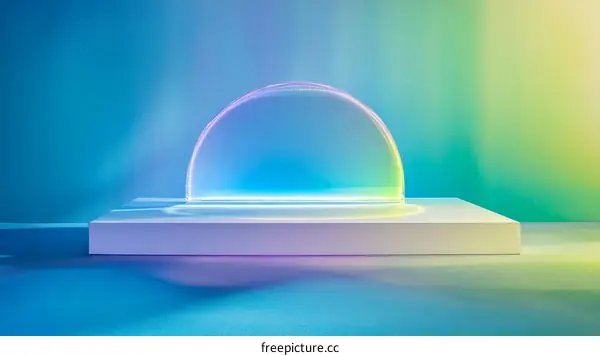 Abstract Geometric Display Stand with Gradient Colors