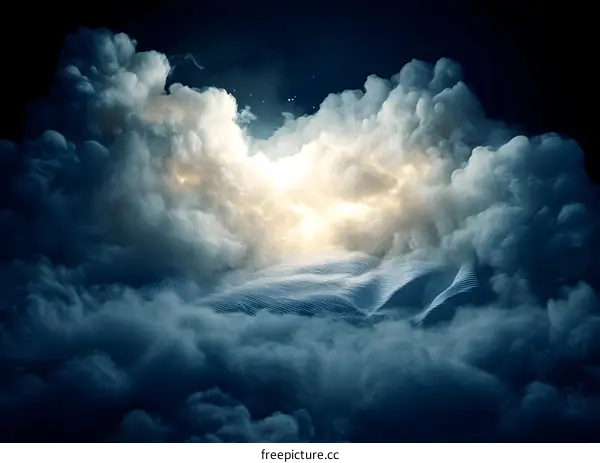 Clouds Background, Heaven, Abstract Sky, Digital Art