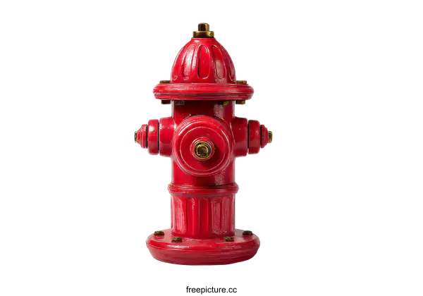 [Transparent Background PNG]Red Fire Hydrant Isolated on White Background
