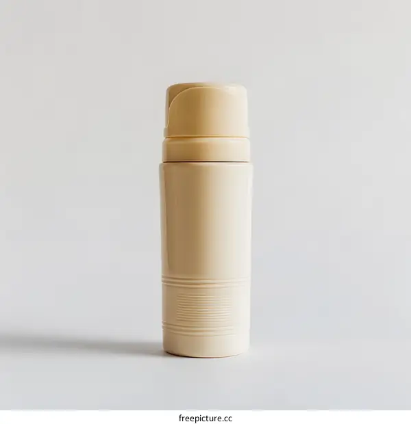 Retro thermos on white background