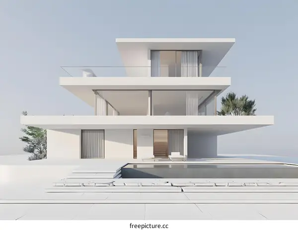 Modern Minimalist House with Swimming Pool Design