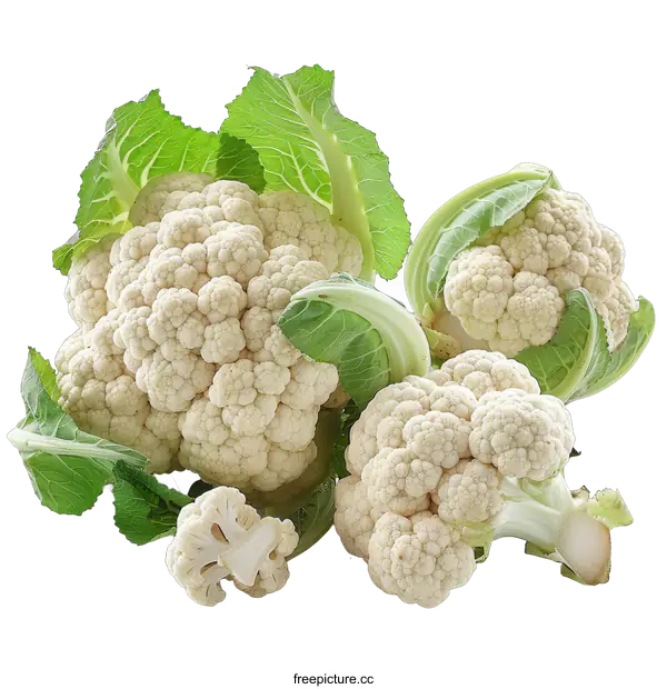 [Transparent Background PNG]Fresh Cauliflower on transparent background
