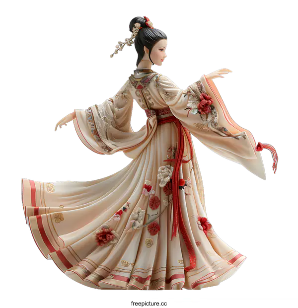 [Transparent Background PNG]Elegant Woman in Traditional Chinese Dress
