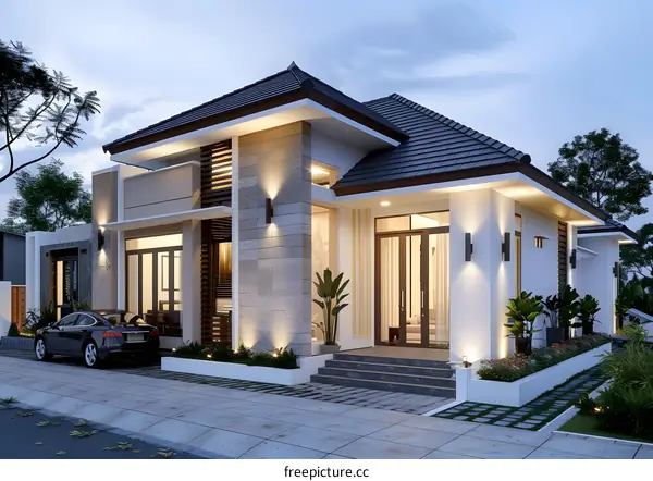 Modern Contemporary House Design with Landscaping