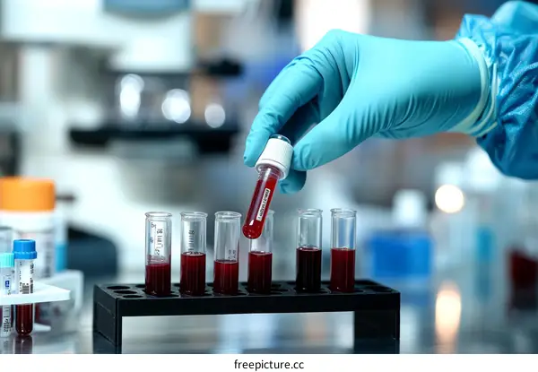 Medical Laboratory Technician Testing Blood Samples