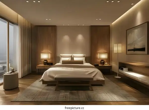 Luxury hotel bedroom