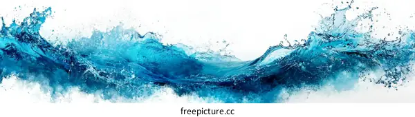 Abstract Blue Water Splash