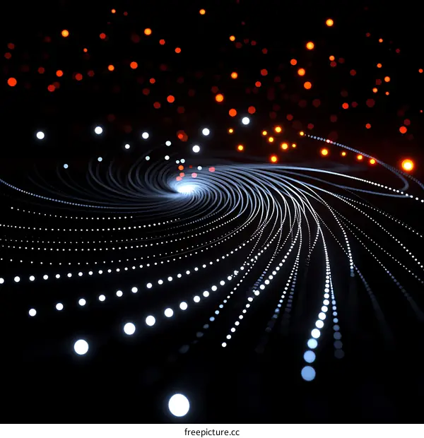 Abstract Spiral Light Patterns Design