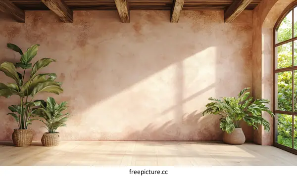 Rustic Interior Design with Plants