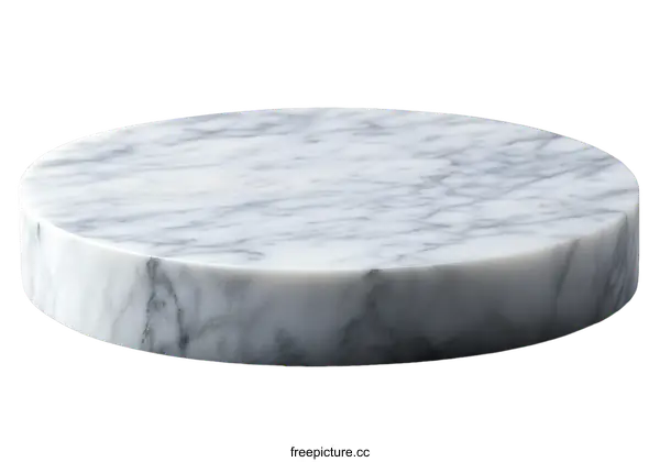 [Transparent Background PNG]Round Marble Cutting Board Display
