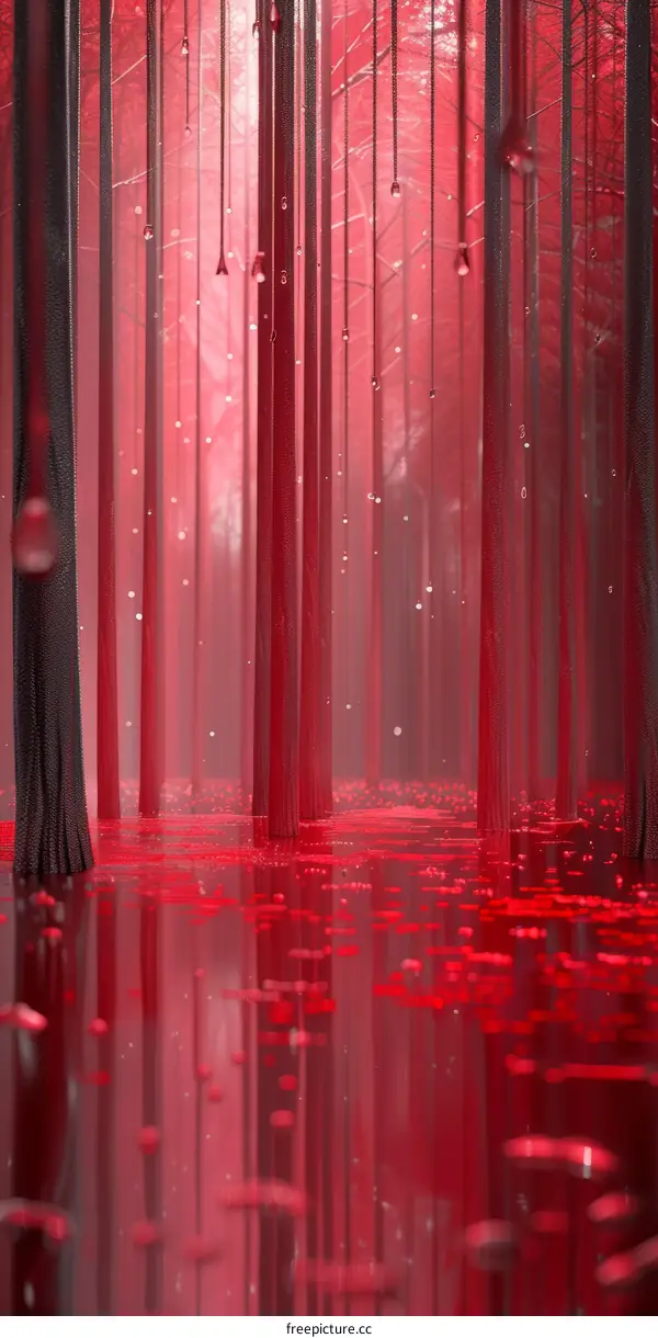 Red Forest Dripping with Blood
