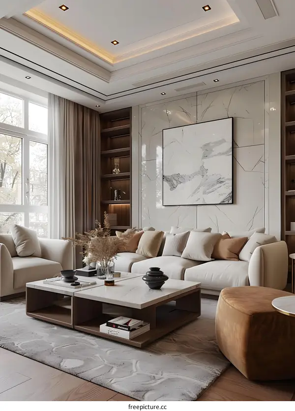 Modern minimalist living room