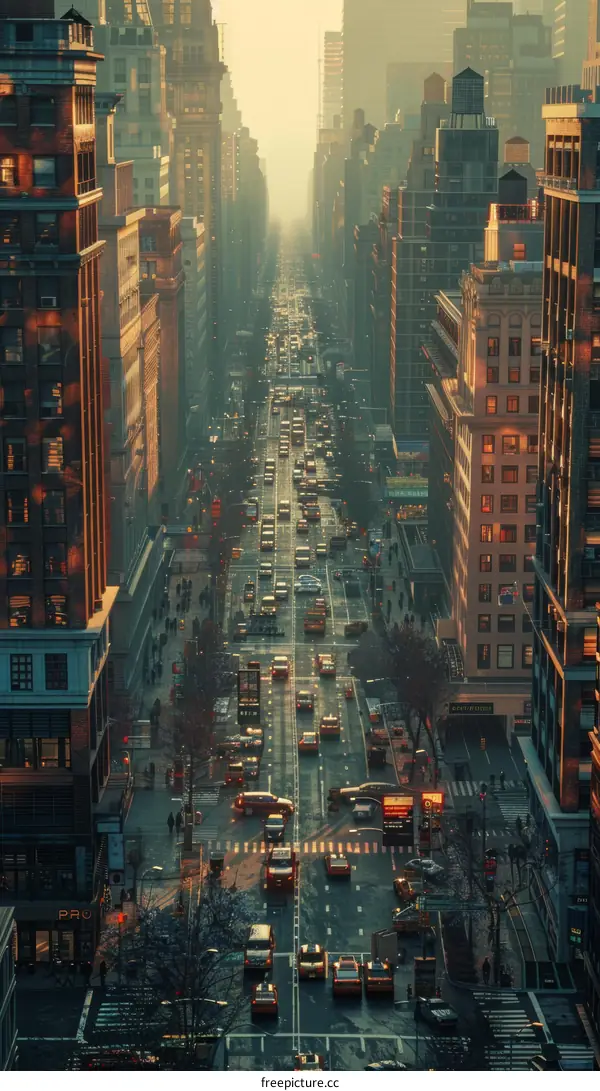 Traffic on Fifth Avenue, New York City