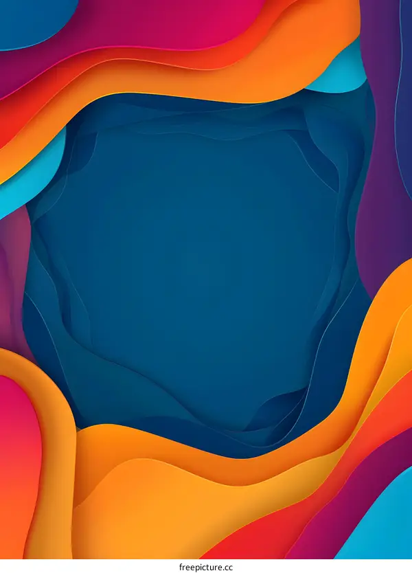 Abstract Colorful Paper Cut Background