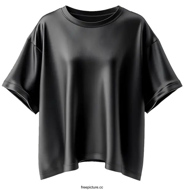 [Transparent Background PNG]Black Short Sleeve T-shirt Mockup