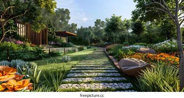 Garden landscape design renderings