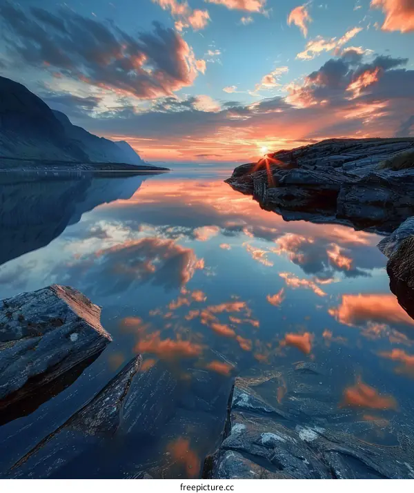 Sunset over the Norwegian Sea