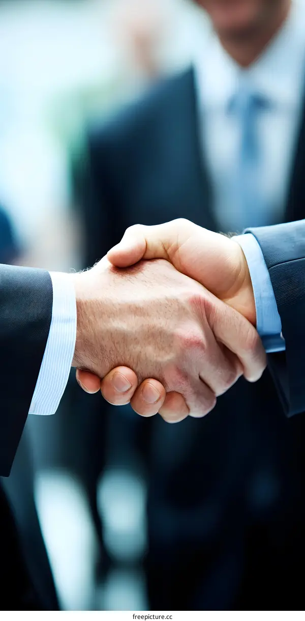 Business People Shaking Hands Agreement Success Deal