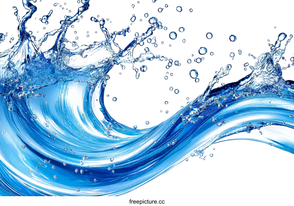 [Transparent Background PNG]Water Splash Wave Abstract Background