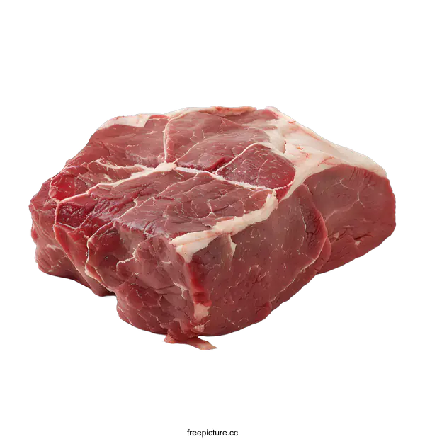 [Transparent Background PNG]Fresh Raw Beef Steak on White Background