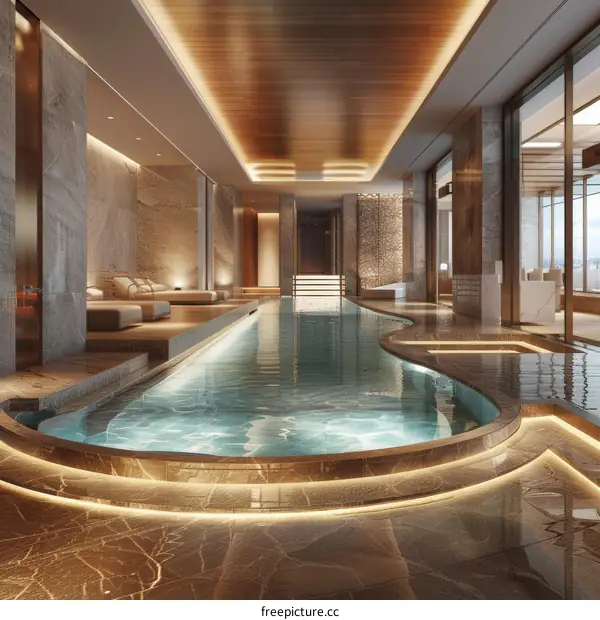 Luxurious Indoor Spa with Pool