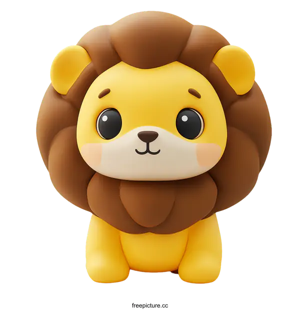 [Transparent Background PNG]Cute Cartoon Lion Illustration