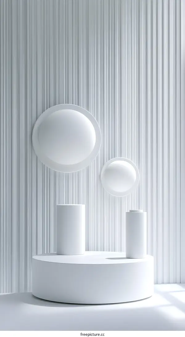 White Minimalist Product Display Platform