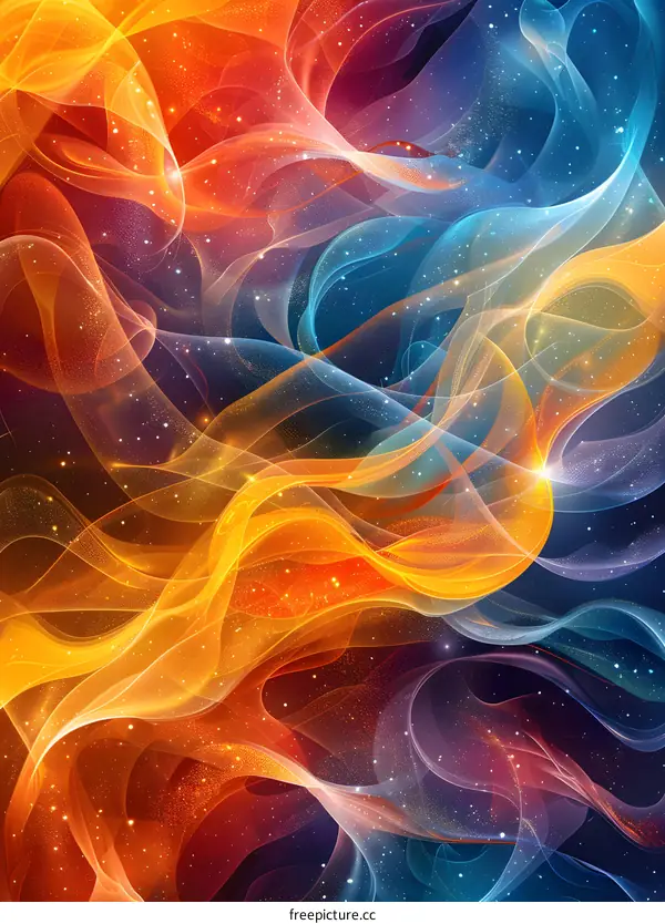 Abstract colorful wavy background