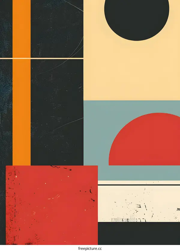 Abstract Geometric Shapes with Grunge Texture