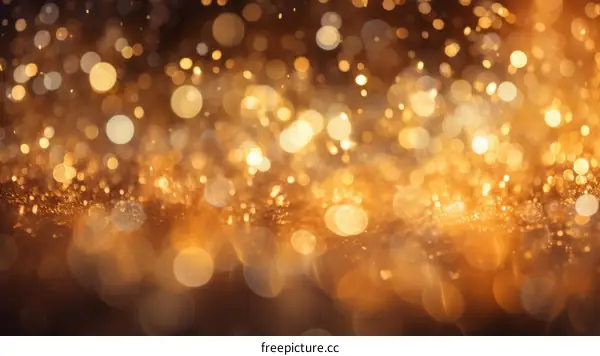 Golden Bokeh Background - Sparkling Lights and Shimmering Texture